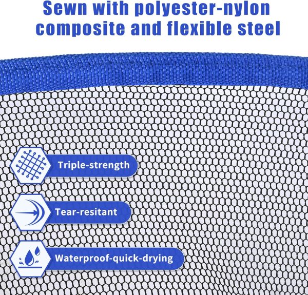 Foldable Fishing Net, Landing Fishing Pier Nets, Drop Net for Pulling Up Fish with Rope, Portable Bridge Fishing Net for Minnows, Crawfish, Shrimp - Image 3