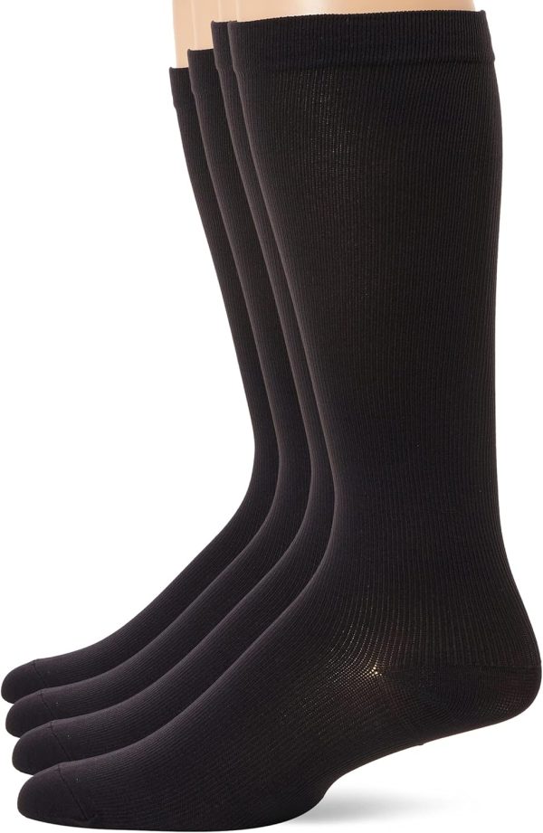 Men's 4 Pack Mild Compression Over The Calf Socks