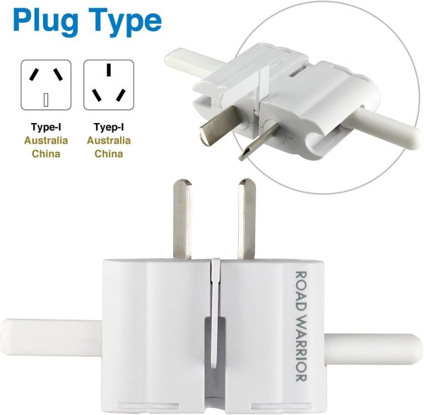 ROAD WARRIOR Worldwide Travel Plug Adapter European/UK/Australia/USA/India/Brazil/China Does Not Convert Voltage RW101WH - Image 3