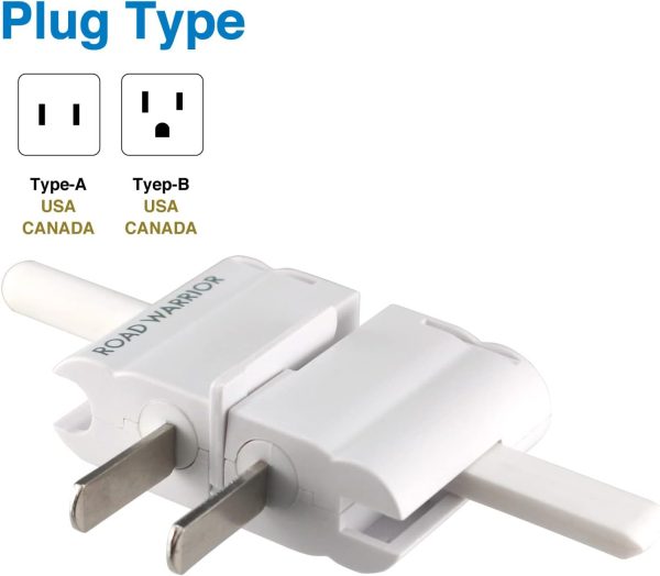 ROAD WARRIOR Worldwide Travel Plug Adapter European/UK/Australia/USA/India/Brazil/China Does Not Convert Voltage RW101WH - Image 4