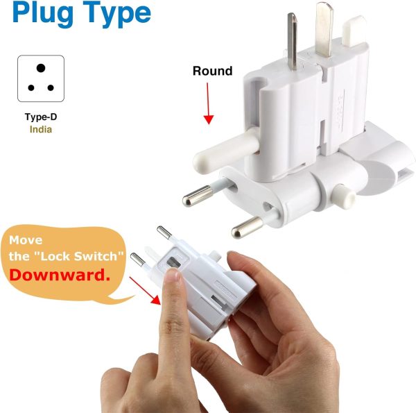 ROAD WARRIOR Worldwide Travel Plug Adapter European/UK/Australia/USA/India/Brazil/China Does Not Convert Voltage RW101WH - Image 6
