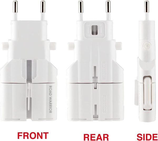 ROAD WARRIOR Worldwide Travel Plug Adapter European/UK/Australia/USA/India/Brazil/China Does Not Convert Voltage RW101WH - Image 9