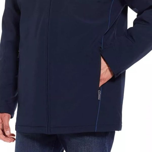 Men’s Ultra Tech Removable Fleece Lined Hood Jacket (Blue,X-Large) - Image 5